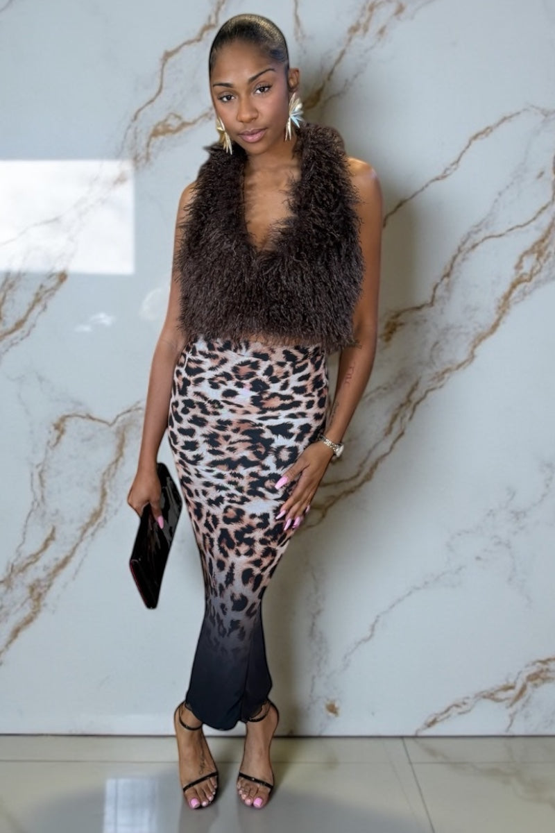 Leopard Maxi Skirt