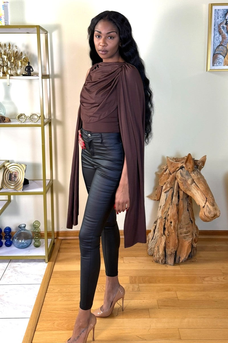 Brownie Cape Bodysuit