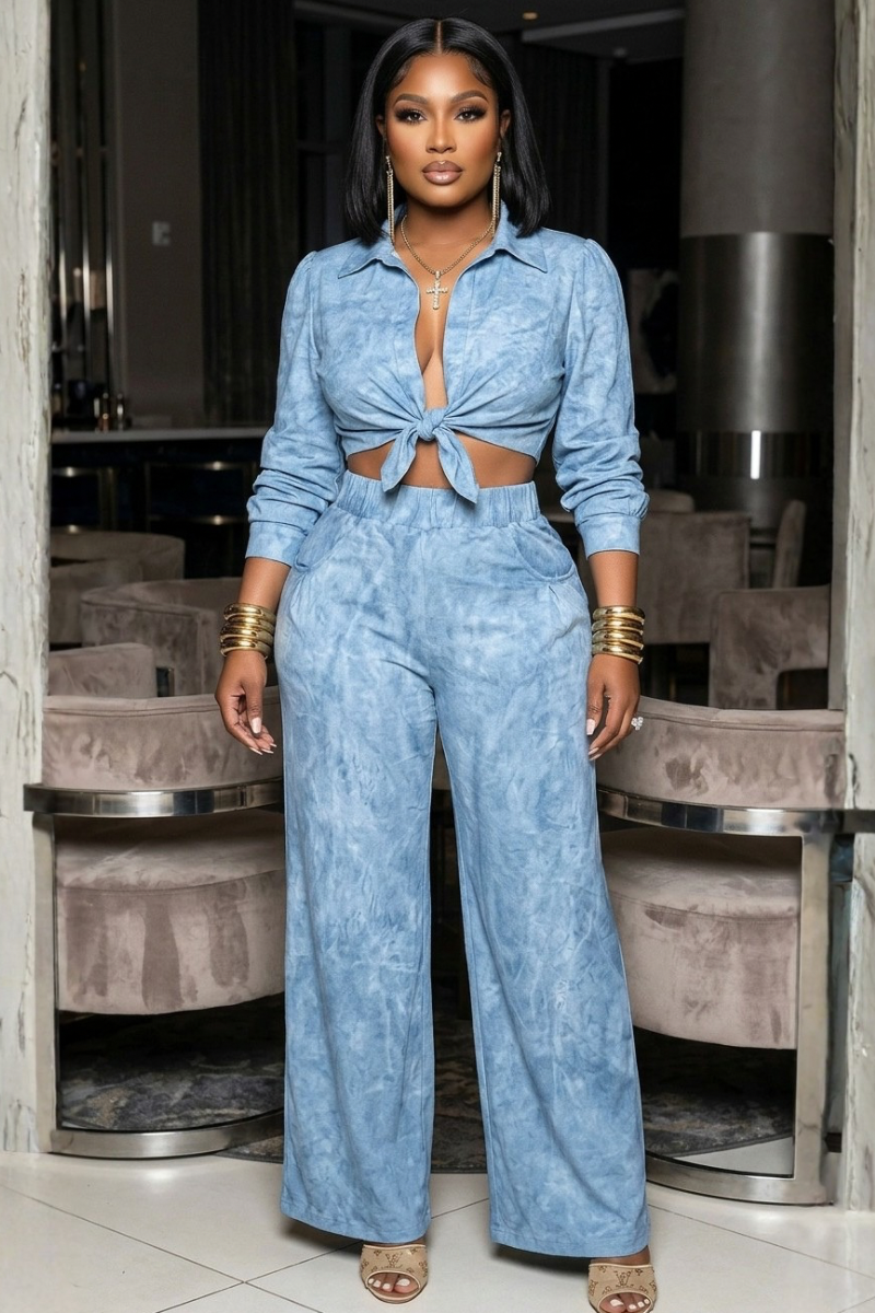 Foxy 2 Piece Denim look Set