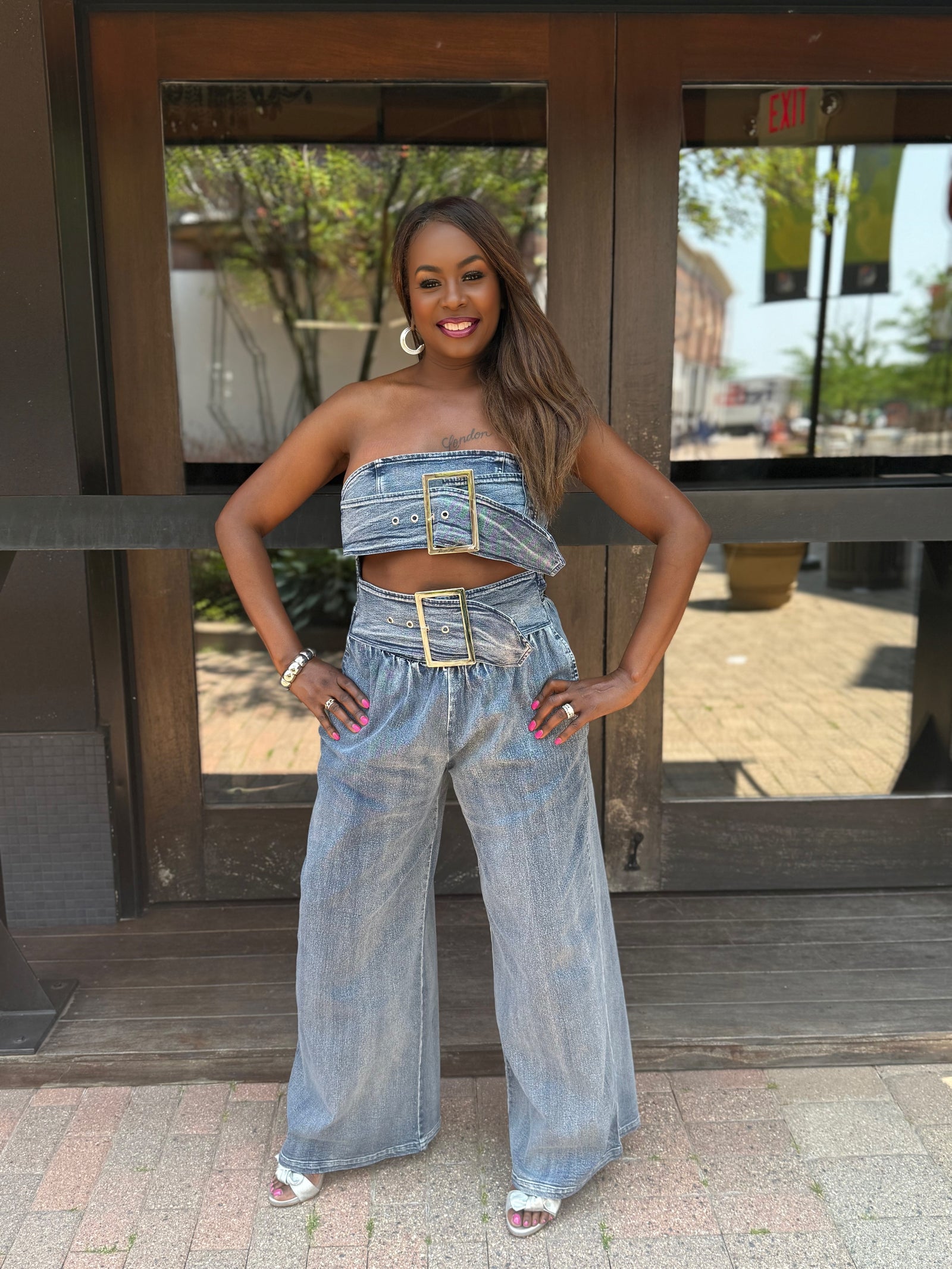 BUCKLES AND BANDS JUMPSUIT