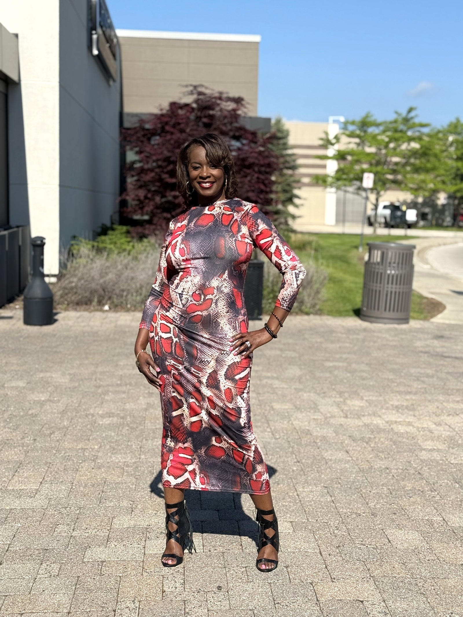 Tish Snake Print Bodycon Dress