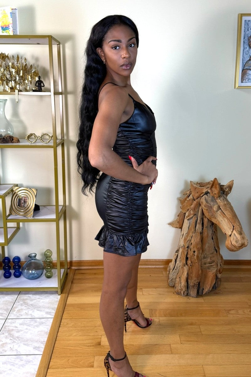 Smile Faux Leather Dress