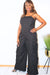 Playdate Black Wide Leg  Cargo Jumpsuit