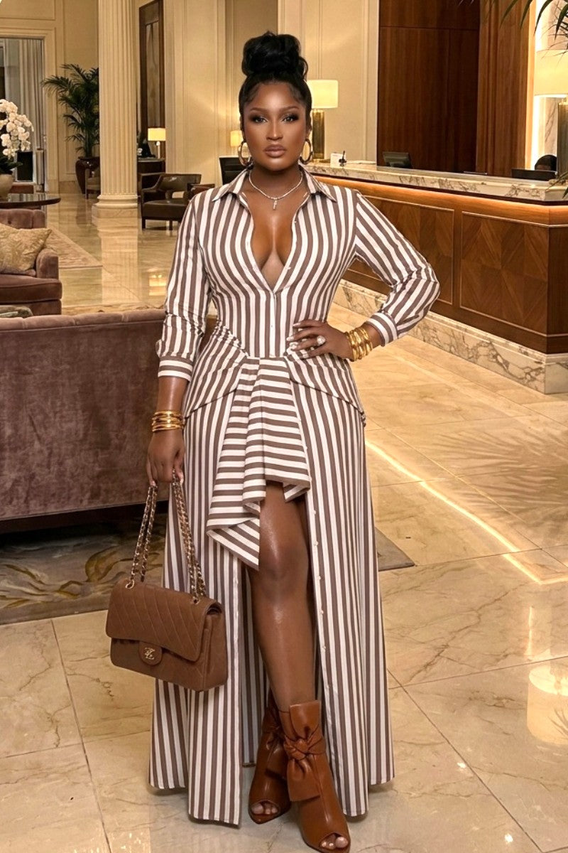 Looking So Good Dress BROWN