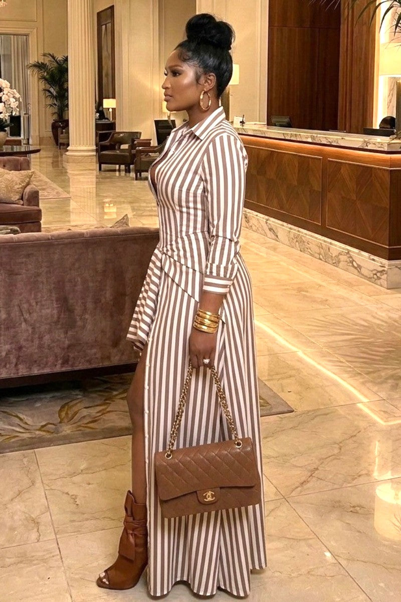 Looking So Good Dress BROWN