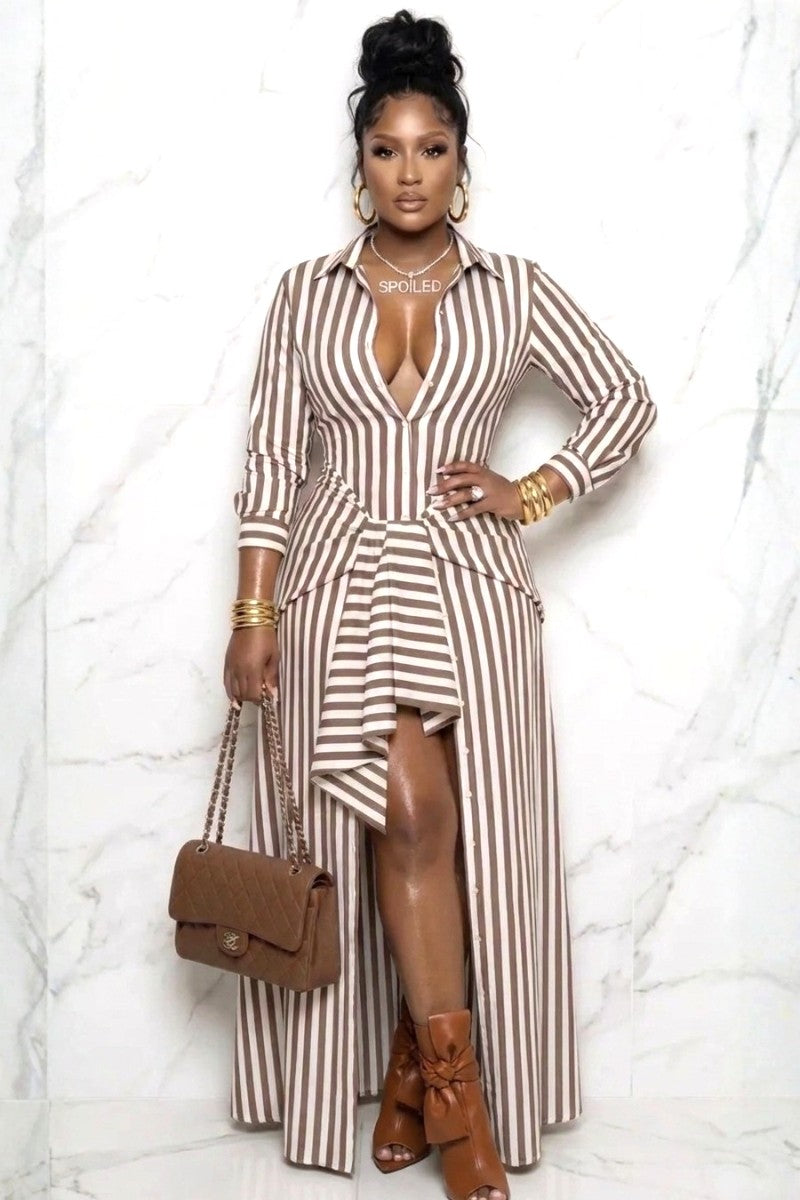 Looking So Good Dress BROWN