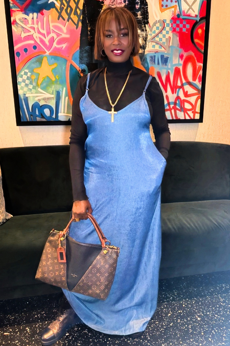 Breezy Denim Maxi Dress