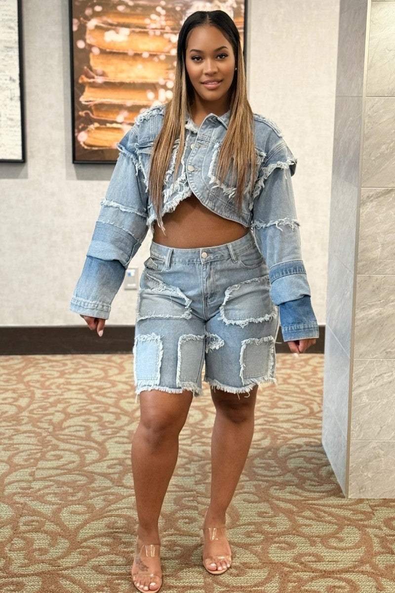 Dutch Denim Short Set
