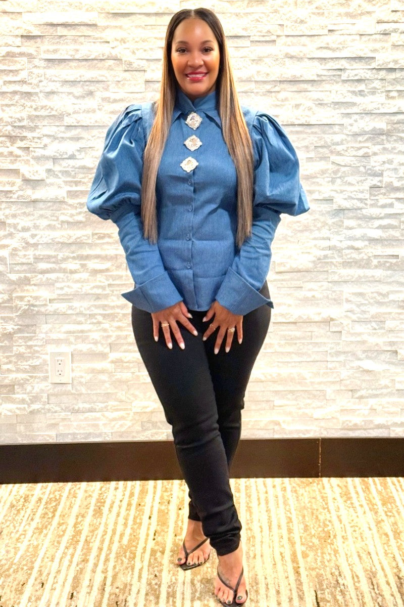 Avry Denim Blouse