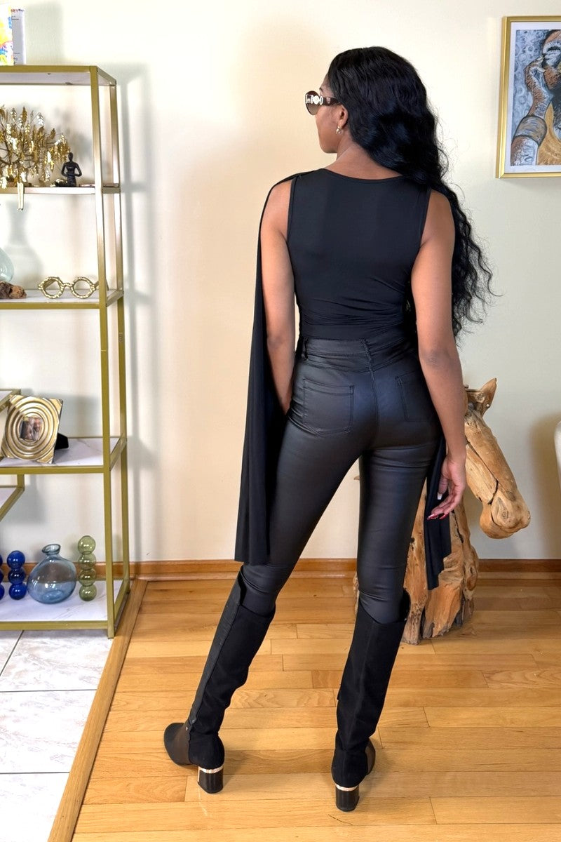 Onyx Cape Bodysuit