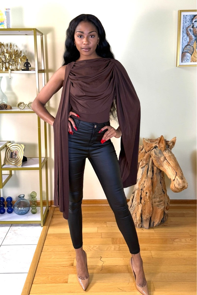 Brownie Cape Bodysuit