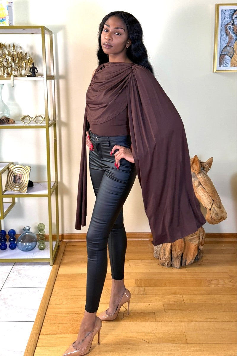 Brownie Cape Bodysuit