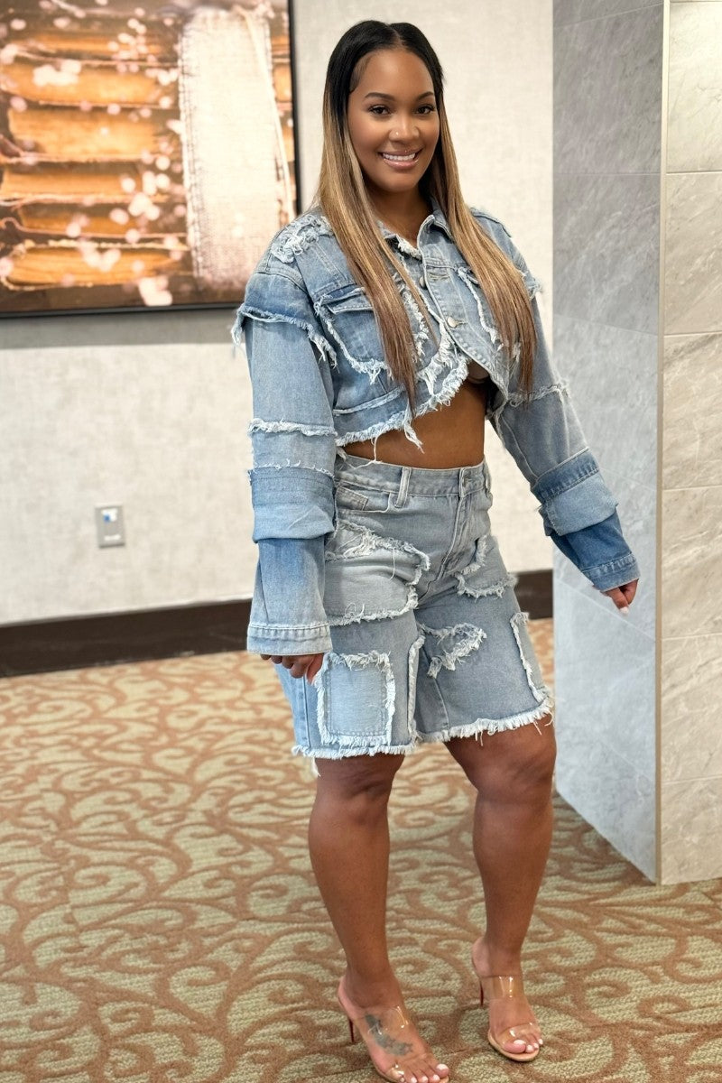 Dutch Denim Short Set
