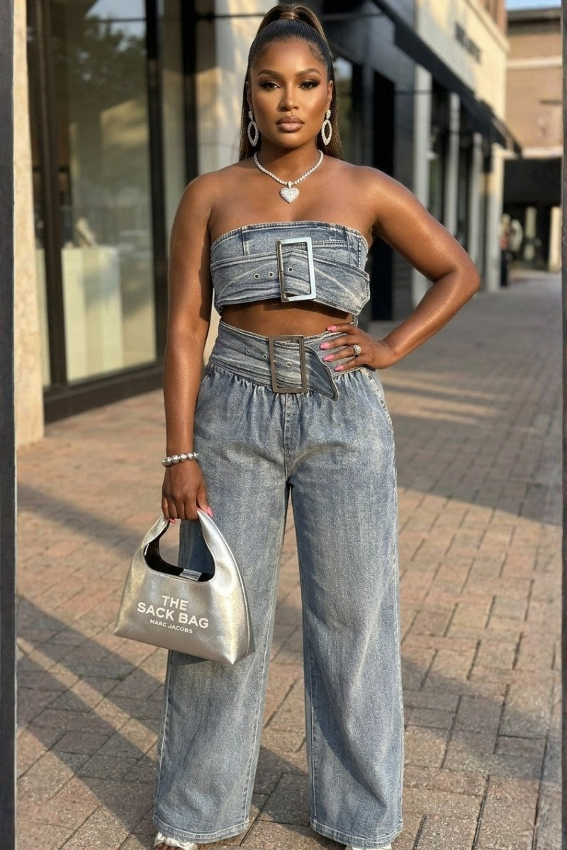 BUCKLES AND BANDS JUMPSUIT