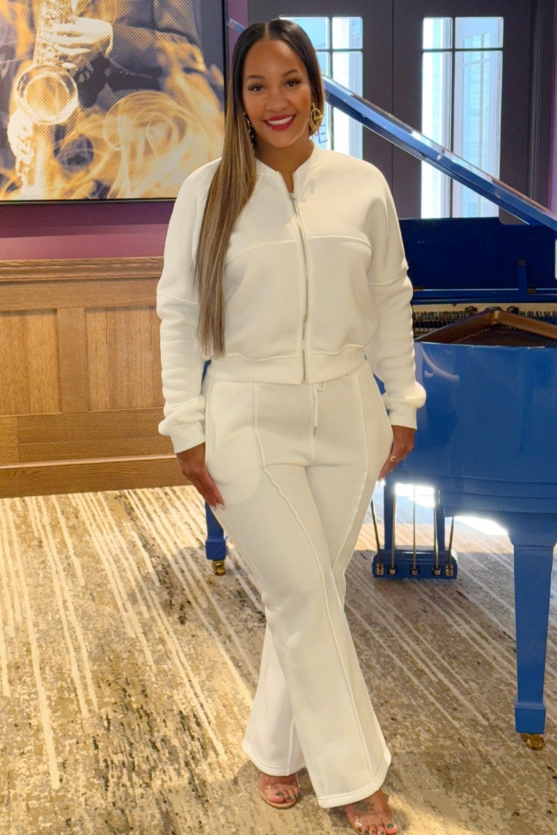 White Fleece Set