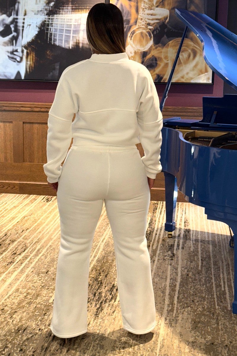 White Fleece Set