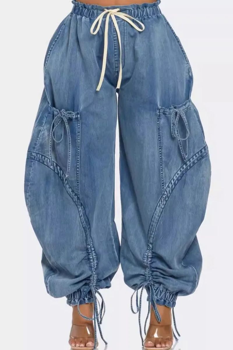 Denim Cargo Jogger