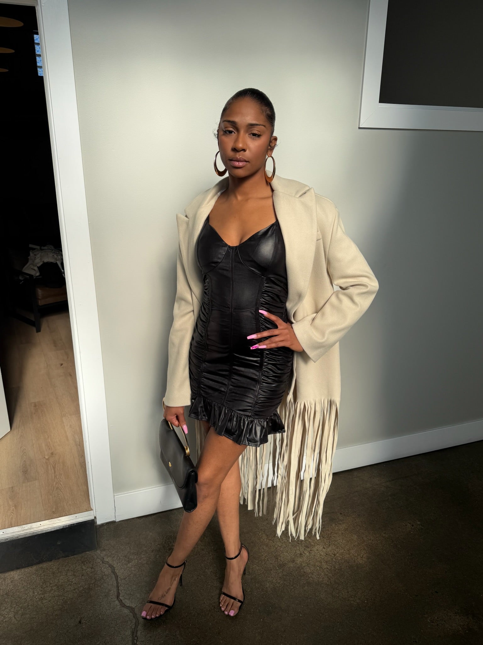 Smile Faux Leather Dress