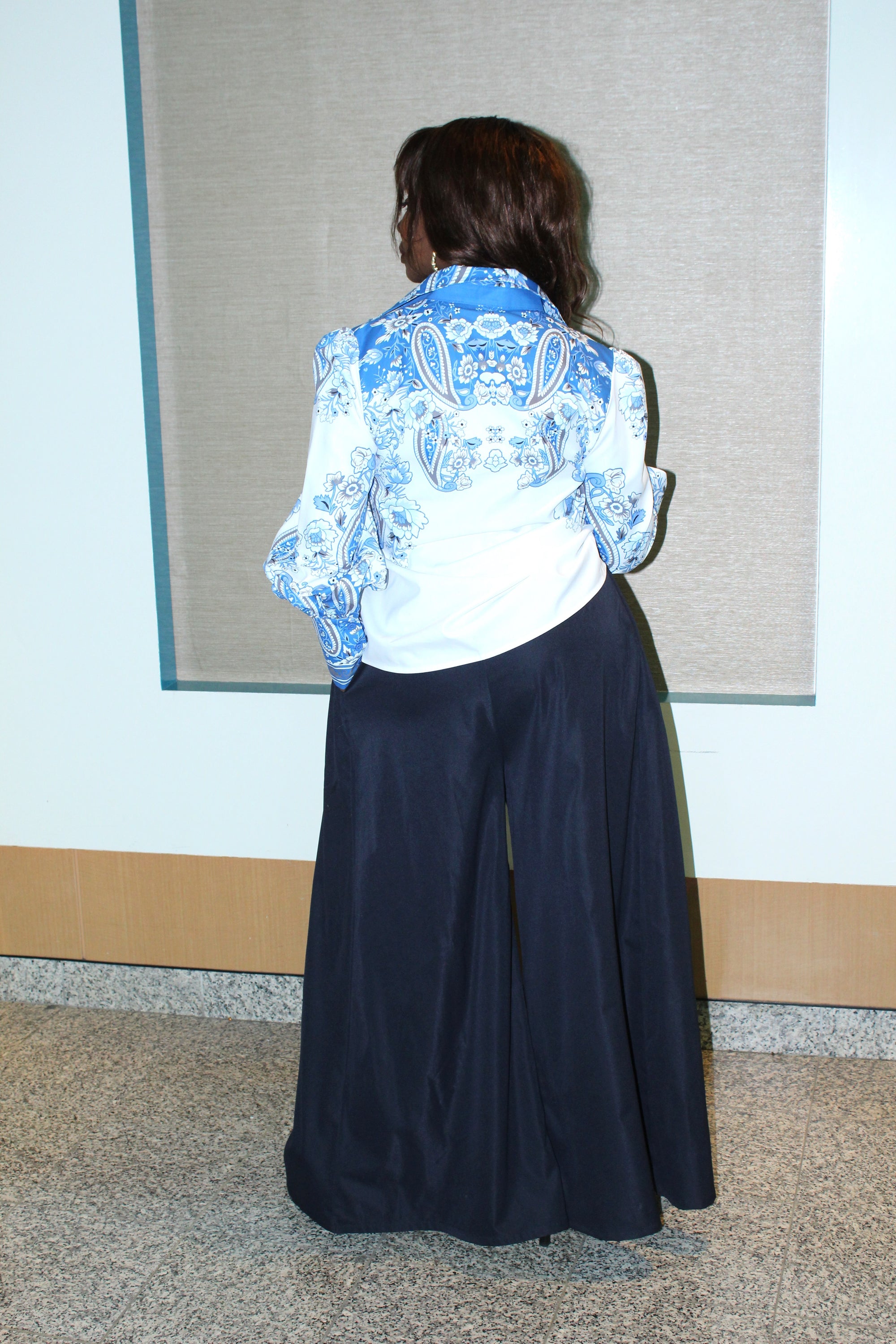 Sky Button Up Blouse