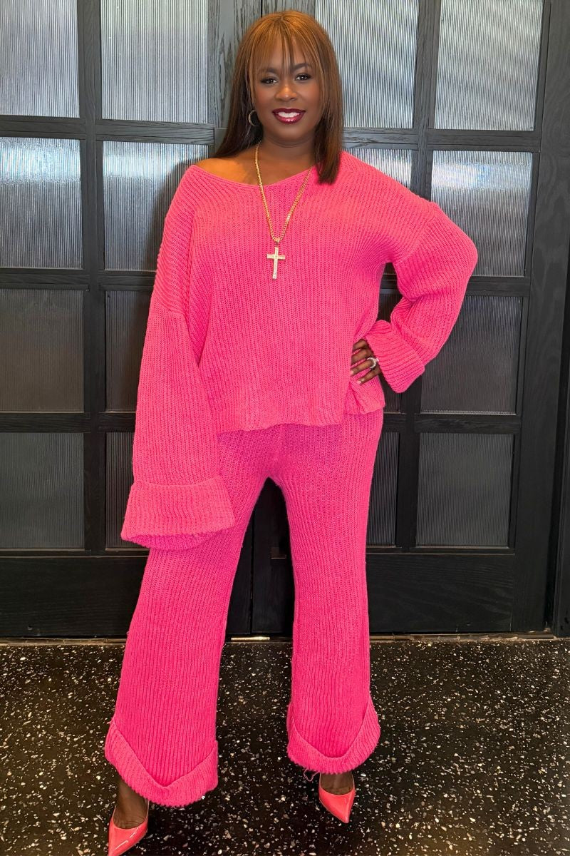 Gina Pink Knit Set