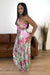 Maya G Floral Side Cutout Dress