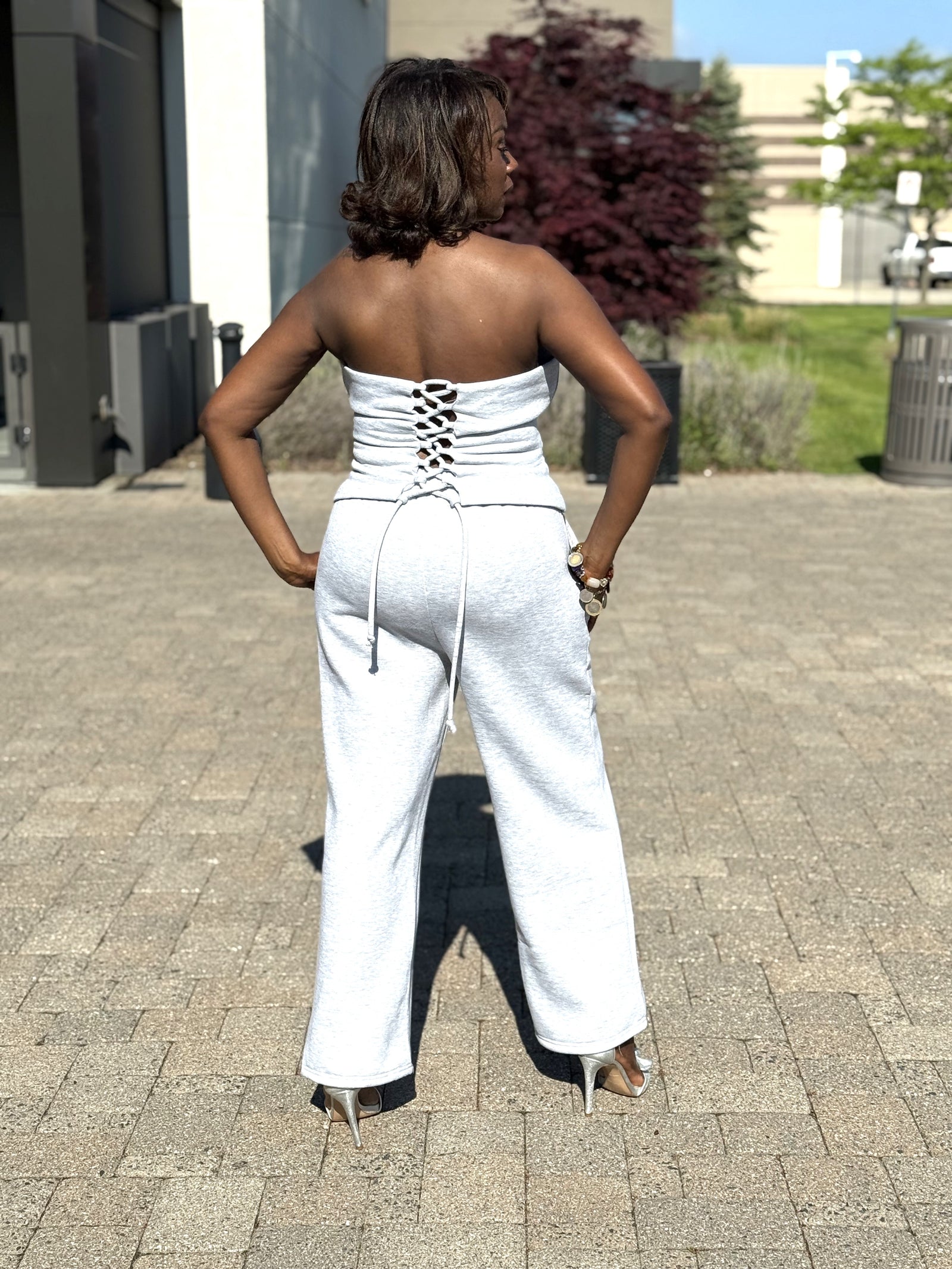 Oliva 2 Piece  Grey Jogging Set