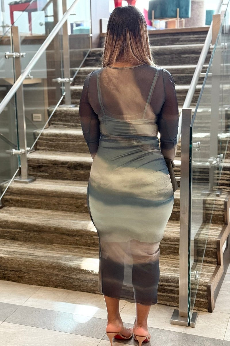 Jolly GreenMesh Dress