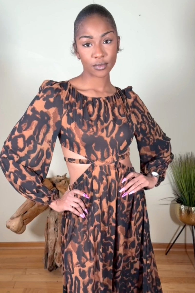 Kitty Leopard Dress