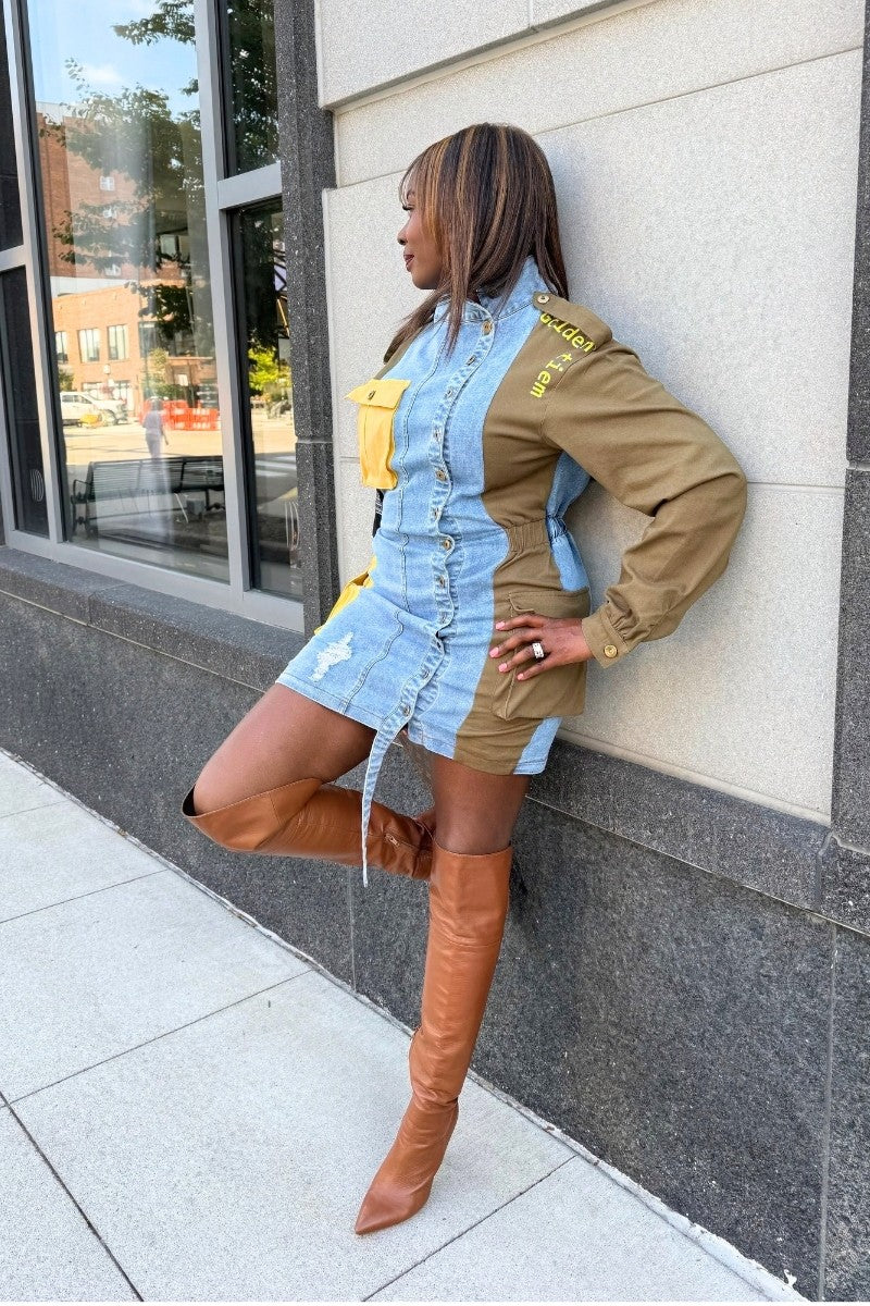 Get it Mini Denim Dress