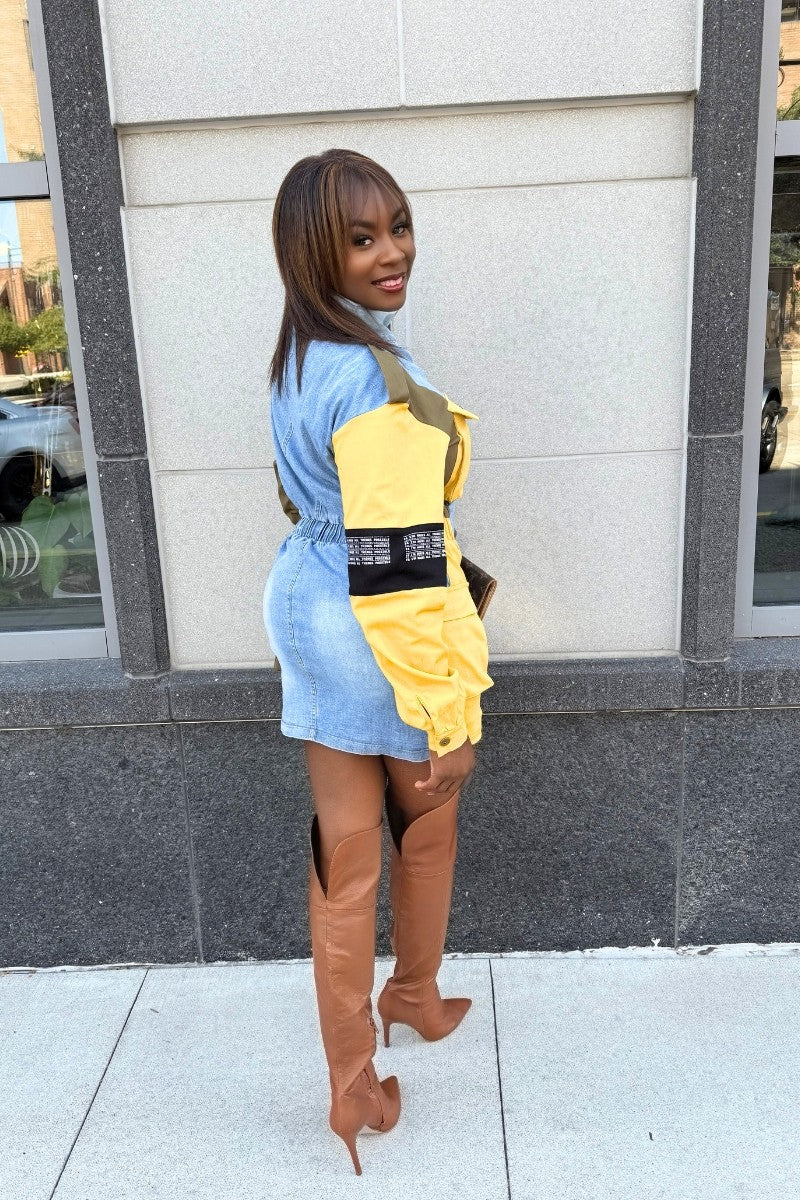 Get it Mini Denim Dress