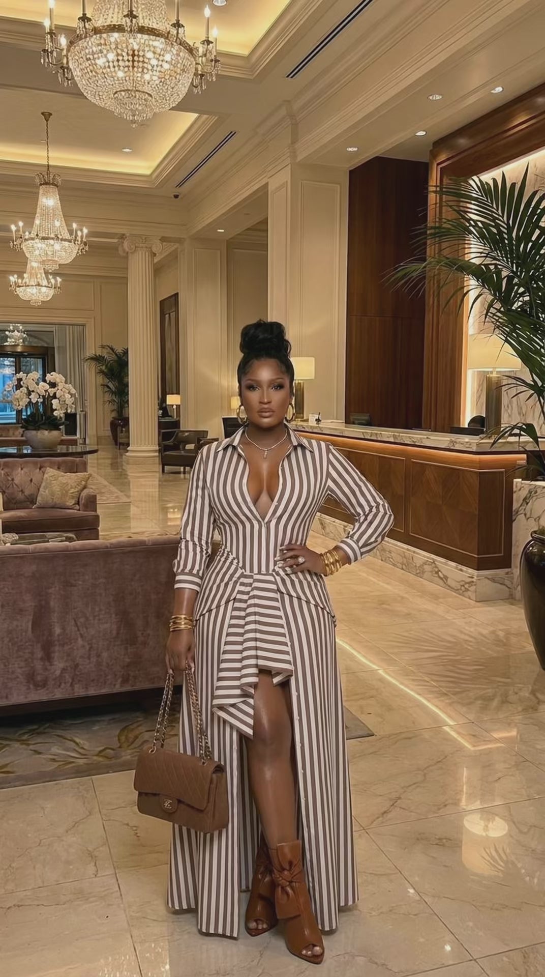 Looking So Good Dress BROWN