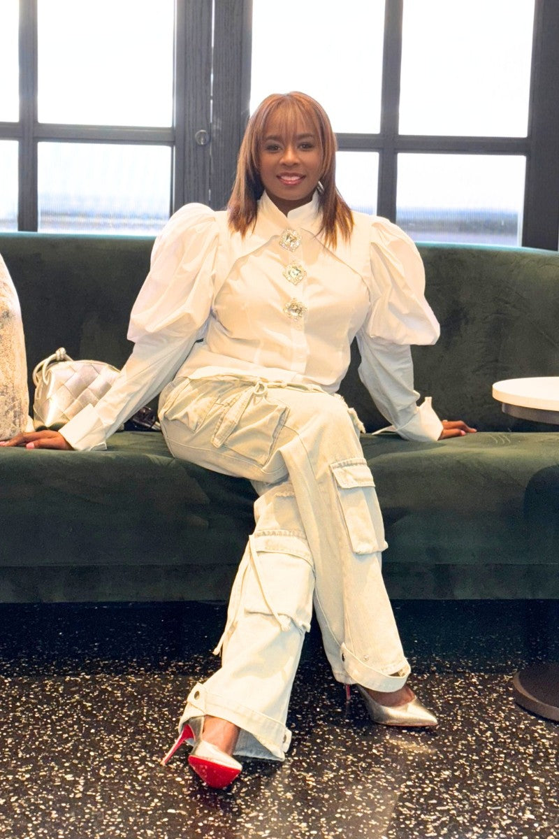 Glam White Blouse